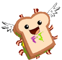 Flying Sandwich Sandwich Sticker - Flying Sandwich Sandwich Stickers