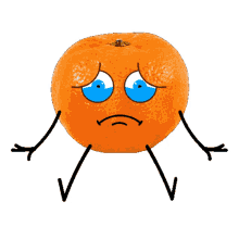 crying sad weeping depressed tangerine