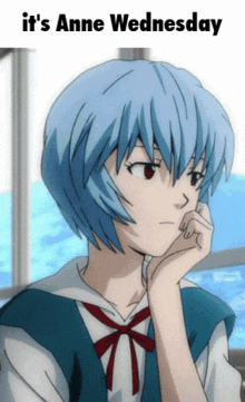 Rei Ayanami Bored GIF - Rei Ayanami Bored Anne Wednesday GIFs