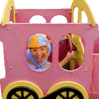 Driving The Playground Train Blippi Sticker - Driving The Playground Train Blippi Blippi Wonders - Educational Cartoons For Kids Stickers