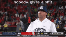 James Frankl Nobody Gives A Shit GIF - James Frankl Nobody Gives A Shit Rose Bowl GIFs