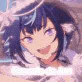 a picture of a girl with purple eyes and the words " esu solo de juy "