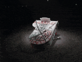 a white piano with graffiti on it that says " dig "