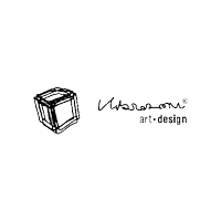 a black and white drawing of a cube with the words " warren art design " below it