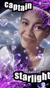 a picture of a woman with the name captain starlight on the bottom