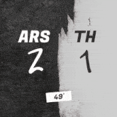 a black and white poster that says ars th 21 on it