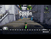 a screenshot of a video game that says speen on it
