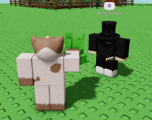 a screenshot of a video game shows a cat and a man with the name berrieddelight