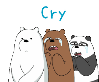 We Bare Bears Cry Sticker - We Bare Bears Cry Tears Stickers