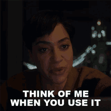 Think Of Me When You Use It Lucca Quinn GIF
