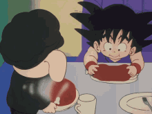 Kid Goku Eating GIF - Kid Goku Eating Dragon Ball GIFs