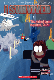 a book cover titled i survived the tailed beast incident of 2024