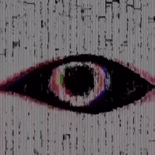 a close up of a person 's eye on a screen .