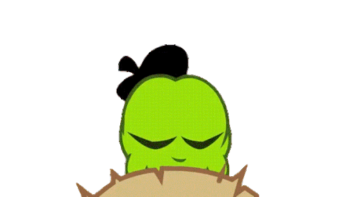 Haircut Om Nom Sticker - Haircut Om Nom Cut The Rope Stickers