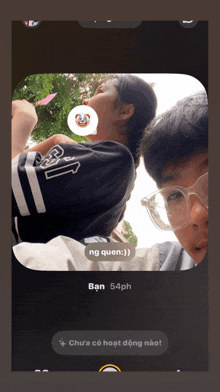 a picture of a boy and a girl with ng quen written on the bottom