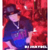 a drawing of a man with the name dj jhaydel