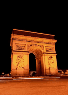 Arch From Http://Headlikeanorange.Tumblr.Com/ GIF - Arc De Triomphe Timelapse Night GIFs