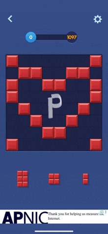 a screenshot of a game that has the letter p in the middle