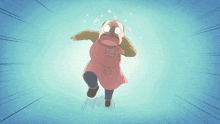 a man in a pink apron with a name tag that says ' aoyama '