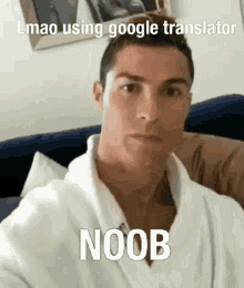 Cristiano Ronaldo Noob GIF - Cristiano Ronaldo Noob Google Translato GIFs