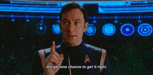 we get one chance to get it right jason isaacs captain gabriel lorca star trek discovery we got one shot