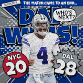 Dallas Cowboys (28) Vs. New York Giants (20) Post Game GIF - Nfl National Football League Football League GIFs