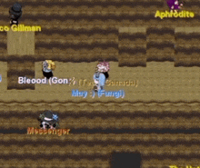 a screenshot of a video game with the name bleood on the bottom