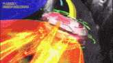 a cartoon of a person spinning a spinning top with chinese writing on the bottom