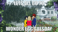 on my way to wonder egg tuesday lets go together wonder egg tuesday wonder egg priority