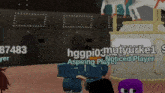 aspiring player noticed player is standing in front of a statue of a horse