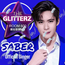 a poster for saber the official singer