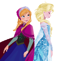 Sisters Anna And Elsa Sticker