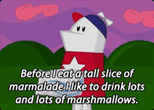 homestar runner drink marshmallows marshmallow