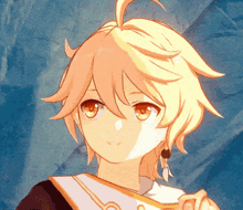 a close up of a anime character 's face