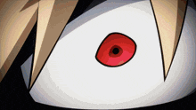a close up of a person 's red eye