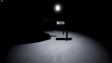 a dark room with a table and a sign that says " the force "