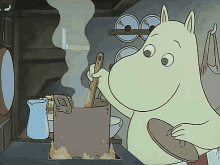 Hippo Momino GIF - Hippo Momino Cooking GIFs