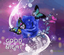 Goodnight Butterflies GIF - Goodnight Butterflies Flower GIFs