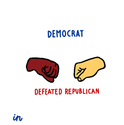 Another Win Democrat Gary Peters Sticker - Another Win Democrat Gary Peters Fist Pump Stickers