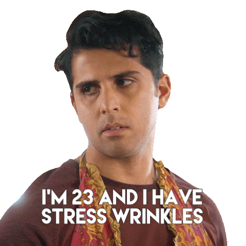 I'M 23 And I Have Stress Wrinkles Tariq Sticker - I'M 23 And I Have Stress Wrinkles Tariq Zarqa Stickers