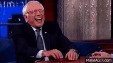 Bernie Sanders Laugh GIF - Bernie Sanders Laugh Laughing GIFs