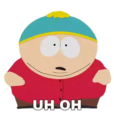 Uh Oh Eric Cartman Sticker - Uh Oh Eric Cartman South Park Stickers