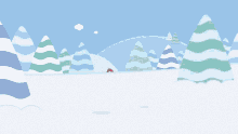 fall into snow molang landing on snow winter holidays