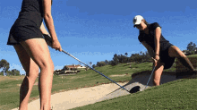 Two Girls, One Ball - Golf GIF