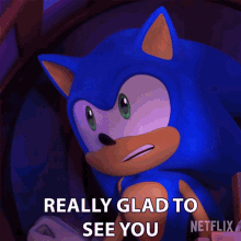 Really Glad To See You Sonic The Hedgehog GIF - Really Glad To See You Sonic The Hedgehog Sonic Prime GIFs