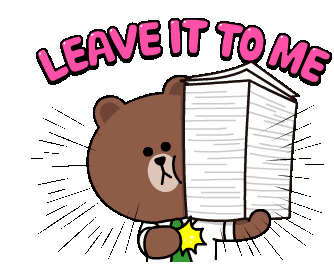 Brown And Cony Bear Sticker