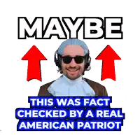 a man in a wig and sunglasses giving a thumbs up in front of maybe this was fact
