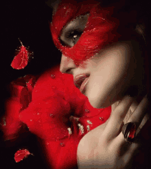 girl red mask