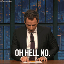 Oh Hell No Seth Meyer GIF - Oh Hell No Seth Meyer Hell No GIFs