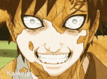 gaara creepy smile smirk anime naruto
